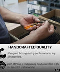 Hands holding Gen 2 RC Hex Screwdriver Set 1.5mm 2.0mm 2.5mm With Amber Handles for RC Cars Drones Boats and Helicopters Beast Mode Allen Wrenches DIY Repair Tool Kit Made in USA