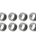Needle Roller Bearings 25 X 32 X 20 mm Full Complement Drawn Cup Open End 8 Pcs Gearbox Use Steel Silver in a group view.