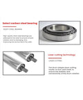 Heavy Duty Spring Loaded Stainless Steel Roller And Reinforced Conveyor Idler Bearing For Industrial Warehouse Logistics Gear, close-up of carbon steel bearing.