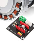 Beefed Up 42 Stepper Motor Driver Expansion Board for 3D printers with on-board DIP switch, terminal power connector next to stepper motor