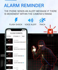 Wireless WiFi Camera Indoor Outdoor 1080P HD Home Security System showing alert on phone and monitoring intruder