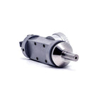 Side view of coaxial centering indicator for milling machines; metal body with knurled adjustment dial.