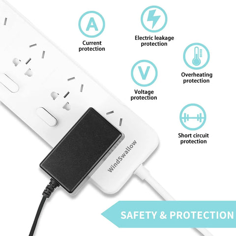 12V 2A AC DC Power Brick Adapter For NexStar SE SLT SkyProdigy LCM Series Telescopes With 6ft Long Cord Replacement Charger and power strip