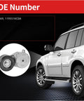 Drop In Belt Tensioner Replacement For Nissan Juke 2011 To 2017, Sentra 2013 To 2019, Rogue Sport 2017 To 2022 shown next to a car