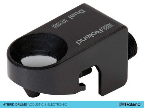 Bass Drum Trigger For Hybrid Drumming With Dual Head And Rim Triggers, Adjustable On Metal Hoops, compatible with TM-2 Module