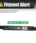 21 Inch Mulching Mower Blade Replacement For Troy Bilt TB Series Walk Behind Fits TB110 TB240 TB230 displayed on white background.