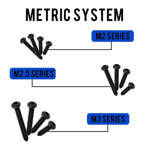 Black Phillips screws categorized in metric sizes (M2, M2.5, M3) for various DIY projects from Heavy Duty Black Phillips Pan Head Micro Screw Assortment Set For Wood Plastic And Soft Metal Diy Hardware Hella Durable Fastener Kit With Clean Drive Tips For Rapid Assembly And Absolute Zero Hassle.