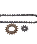 Beefy Mountain Bike Chain Kit With 16 Tooth Sprocket 9 Tooth Gear And 38 Link Chain For Simple Bike Modifications And Conversions Built From Steel