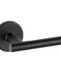 Close-up of Matte Black 24 Inch Towel Bar For Bathroom And Kitchen, highlighting corrosion resistant finish and modern design.