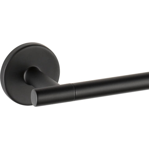 Close-up of Matte Black 24 Inch Towel Bar For Bathroom And Kitchen, highlighting corrosion resistant finish and modern design.