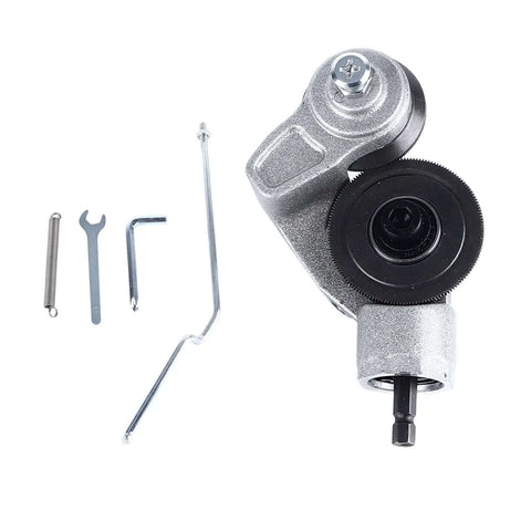 Electric Drill Plate Shears Attachment For Sheet Metal Cutter DIY Drill Refitting Tool To Cut Thin Iron Sheets Includes Wrench Fixed Spring And Rod For Easy Install