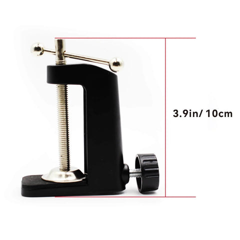 Heavy Duty C Clamp Desk Mount For Swing Arm Lights Monitors And DIY Projects Secure Adjustable Clamp Base in side view