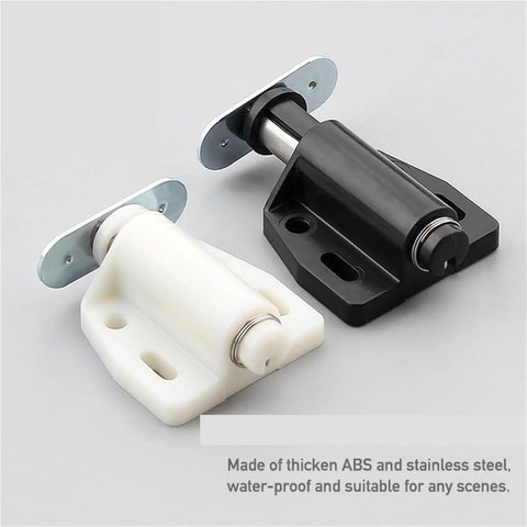 Push To Open Cabinet Catches Magnetic Heavy Duty Latch Lock Hidden Handle For Kitchen Cabinets Drawers And Wardrobe White No Tools Needed