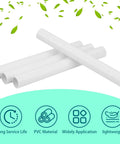 Four Heavy Duty White Schedule 40 Pvc Pipes 1.5 Inch Diameter By 17 Inch Length on a white background, ideal for DIY projects.