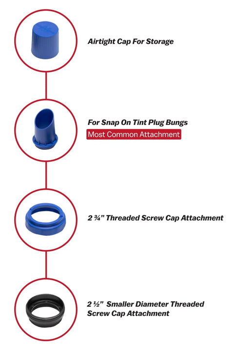 5 Gallon Paint Pour Spout For Buckets With Lid Spout And Multi Pail Fit Mess Free Pouring Tool Fits Plastic And Metal Pails Three Pull Apart Fittings Easy Spill Proof Pouring Accessory, blue cap and threaded fittings