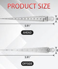 CZMOONSEE stainless steel double-sided taper gauge with inch/metric scales; 1–15 mm range, 5.91 in long, front/offside views