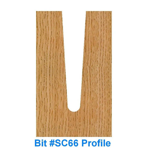 Five Piece One Quarter Inch CNC Router Bit Starter Set With Two Conical Ball Nose Spirals And Three Additional High Precision Bits For Beginners And Pros In Small Shops Ideal For Hobbyists And Woodworkers Looking For Reliable Performance And Value In SC66 bit profile sample on wood