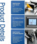 Avsmgp High Speed Flat Label Applicator With Precision Plc Control System touchscreen display for easy operation and control.