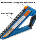 Slick D Handle Narrow Push Block For Table Saw Safety features rubber grip and retractable spring-loaded tailhook.