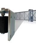 Sliding Gate Guide Post Rollers 3 Inch Black L Bracket Mount With Rear Adjustable Bracket And Double Hard Nylon Rollers