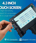 No Strings Attached Smooth Operator Cordless Handheld Inkjet Printer With Waterproof Quick Dry Cartridge showing 4.3 inch touch screen and stylus.