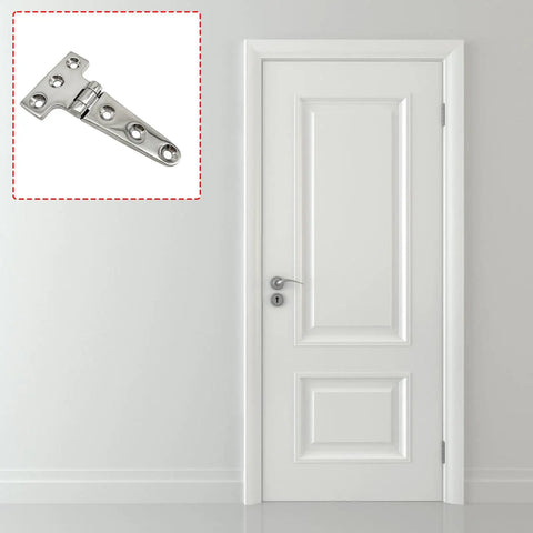 Heavy Duty T Pattern Door Hinge in 316 Stainless Steel Built Tough With Pre Matched Screws for Quick Install High Strength Door Joint