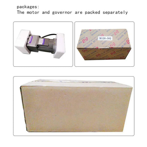 15W 110V Single Phase Geared Motor With Speed Controller 0 To 450 RPM package components