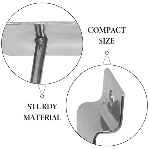 Slatwall Hooks For Phone Accessories, compact size and sturdy iron material shown in detail