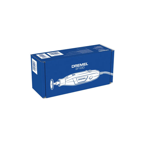 Heavy Duty Variable Speed Rotary Tool Kit With A Slick 1.2 Amp Motor And Smooth Airflow Cooling visible in blue packaging.