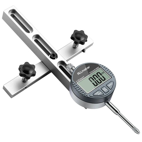 Digital Table Saw Gauge With Dial Indicator 0-1 Inch Range CNC Machined Aluminum Bar For Fence Alignment On Table Saws And Bandsaws