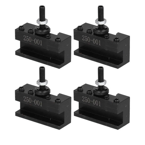 Four Piece Tool Post Holder Set For Turning Facing And Boring Projects High Speed Steel CNC Fixture Pro Grade Built Model 250001