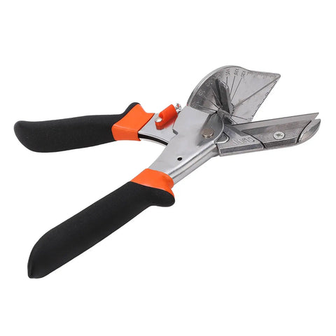 Pro Grade Miter Shear Cutting Tool With 10 Stainless Steel Blades For Wood And PVC Pipe Decor, adjustable slider, black handles