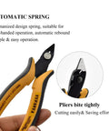 Close-up of 5 Pack Flush Cutters For Wire And Cable Cutting With Soft Grip Anti Slip Handles Ultra Sharp Heat Treated Carbon Steel