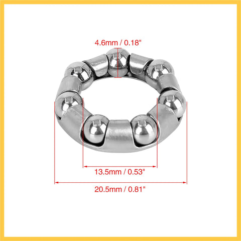 12 Pack Ball Bearing Retainers for Bike Crank and Wheel 20.5mm Outer Diameter 13mm Inner Diameter 7 Balls Steel Cage