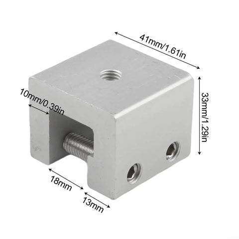 Heavy Duty Aluminum Standing Seam Clamps Kit For Solar Panel Mounting, aluminum clamp, 41x33mm, showing dimensions and design.