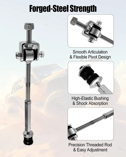 Adjustable Sway Bar End Link Kit For 4 To 6 Inch Lifted Trucks Fits Silverado GMC Sierra 1500 2500 3500 HD Suburban Tahoe