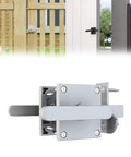 Heavy Duty Dual Handle Gate Latch, Post Mount Automatic Lever Fence Lock in aluminum for easy access and security.