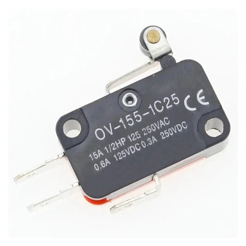 Heavy Duty SPDT Momentary Travel Limit Switch 1NO 1NC With 3 Pin Lever Roller Microswitch, black casing, 16A 250VAC