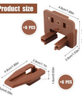 Brown Plastic Drawer Track Guide Repair Kit For Center Mount Drawers To Run Dang Smooth Quick Replacement Slides With Mounting Screws For Dressers And Nightstands, showing product sizes.