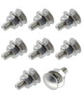 Eight Piece Stainless Steel Carriage Bolt Kit With Nuts And Washers One Quarter Inch By Twenty Threads And Three Quarter Inch Long Full Thread