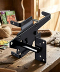 Heavy Duty Carbon Steel Fence Gate Latch Featuring Weather Resistant Coated Finish For Secure Wood And Vinyl Fences, on workbench.