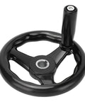 Boss-Grade 160mm Round Digital Handwheel for Milling Machines and Lathes, Industrial Grade Engineering Plastic, black, detachable handle