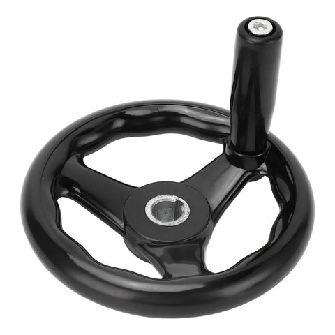 Boss-Grade 160mm Round Digital Handwheel for Milling Machines and Lathes, Industrial Grade Engineering Plastic, black, detachable handle