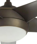 Oil-rubbed bronze ceiling fan with frosted glass bowl, Refurbished Ceiling Light Fixture With LED High Efficiency Design.