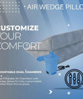 Chillax With This Awesome Adjustable Inflatable Wedge Pillow From Boyd Sleep, Featuring A Snazzy Electric Pump For Easy Air Control And Dual Chambers So You Can Recline In Total Comfort While Sleeping Or Just Hanging Out. Adjustable air wedge pillow with electric pump and dual chambers.