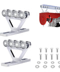 8 Wheel Heavy Duty Hoist Trolley Kit for Unistrut One and Five Eighths Inch Channels, shown with assembly hardware and PA2001000 compatibility.