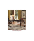 Heavy Duty Cherry Oak Finish Executive Desk Legs in stylish office setup, enhancing workspace with real wood look.