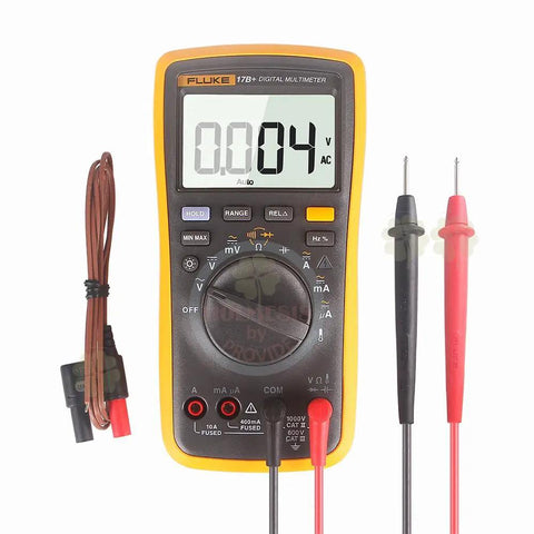 17B Plus Pro Grade Digital Multimeter with Temperature and Frequency, Auto Manual Range, 4,000 Counts LCD display, probes
