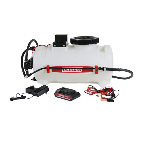 24V Rechargeable Battery ATV Sprayer With 8 Gallon Tank, 0.5 GPM Flow, 60 PSI, No Pump Needed, Includes Charger, Chemical-Resistant Poly Tank
