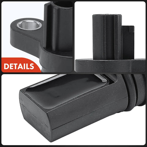 Engine Crankshaft Position Sensor For Nissan Frontier 4.0L V6, Pathfinder, Xterra, NV Series 2005-2020, Suzuki Equator Replacement Plug And Play Swap-Ready OE Style Sensor close-up, black plastic 3-pin detail